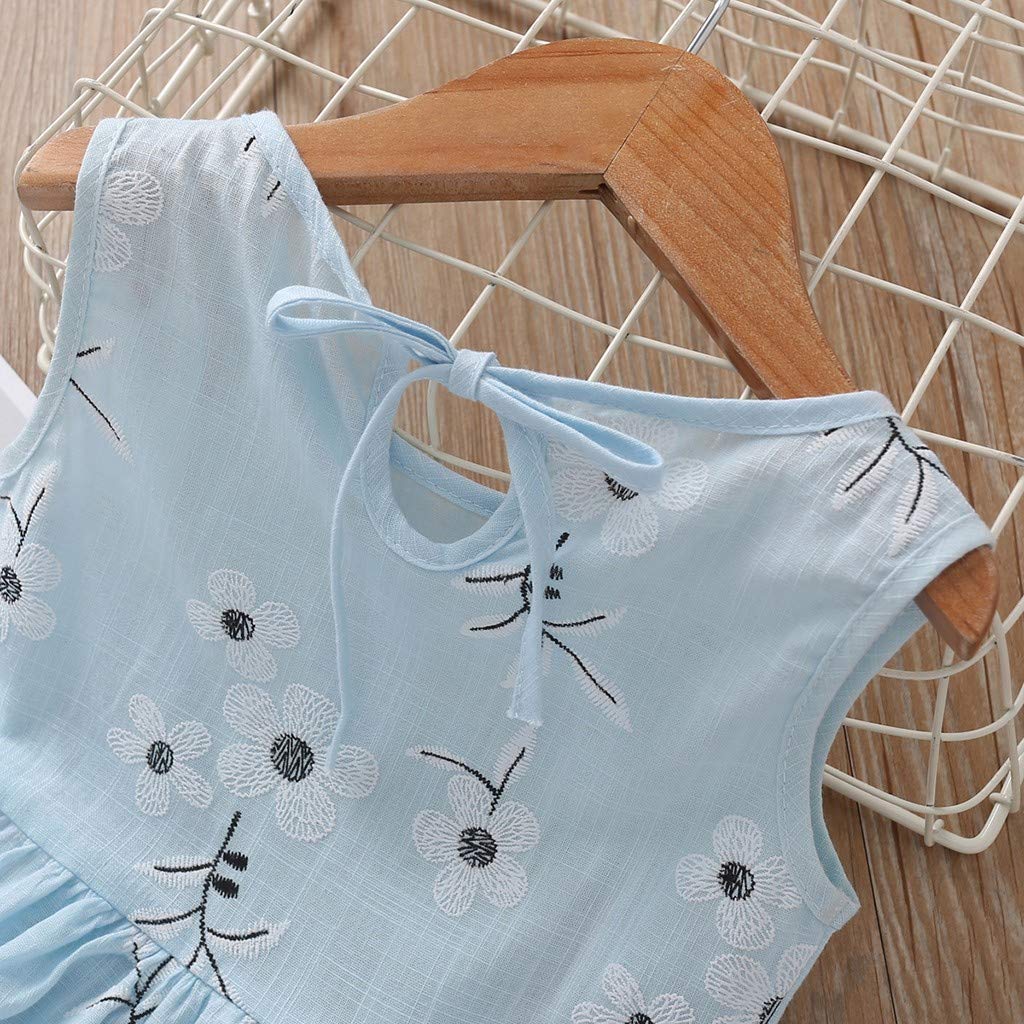 Princess Dresses for Girls - Sleeveless Baby Dress with Floral Print | Summer Outfits for Toddlers & Kids | Perfect for Birthday Parties, Photo Shoots & Special Occasions