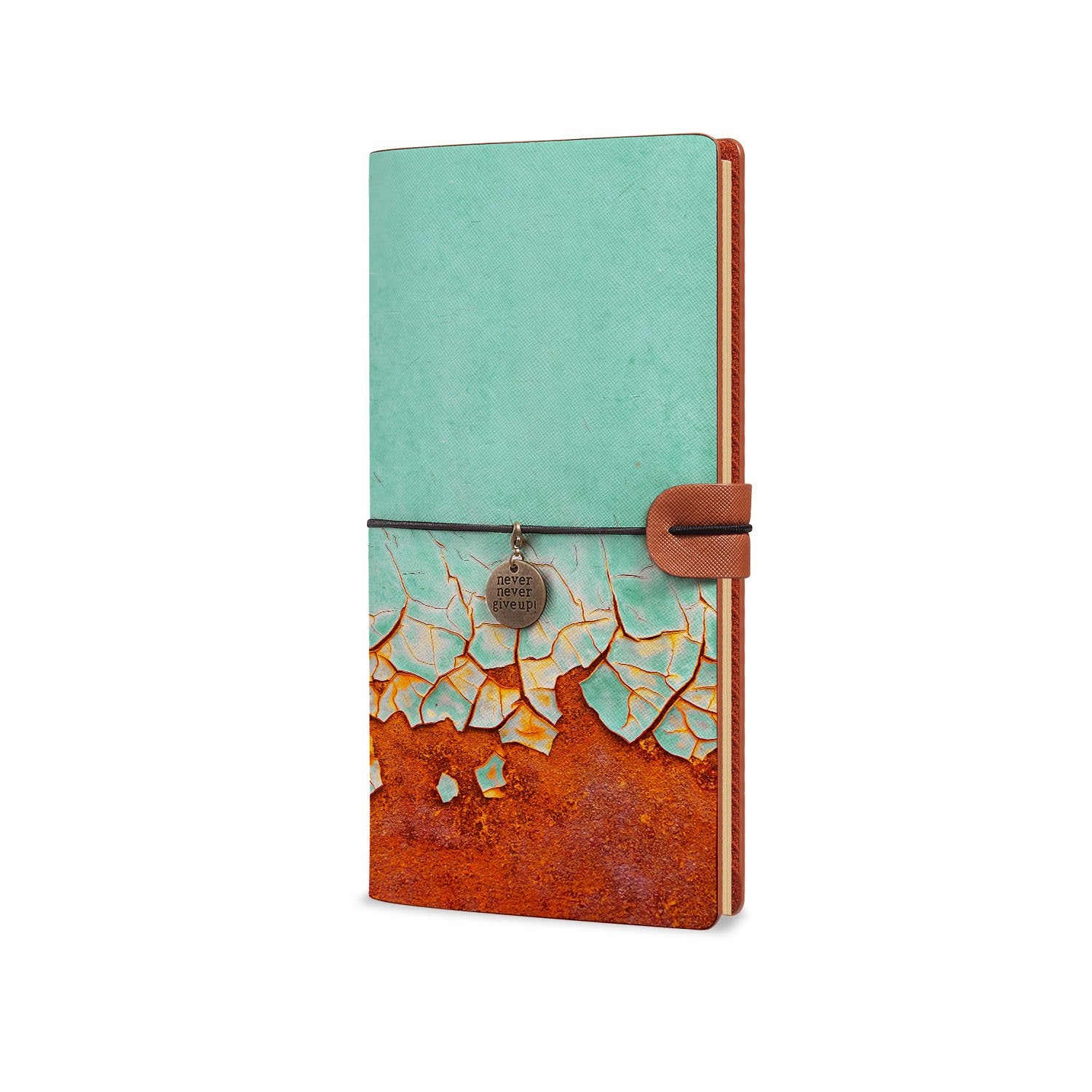 Rustic Metal Traveler's Notebook - Vintage Leather Journal for Writing & Sketching - Perfect for Travel, Journaling & Gift Giving
