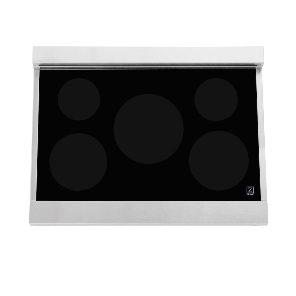 ZLINE 36 Inch 4.6 Cu. Ft. Legacy Induction Range with 5-Burner Cooktop & Electric Oven - Satin Stainless Steel (RAINDSN36) - Perfect for Modern Kitchens & Professional Chefs