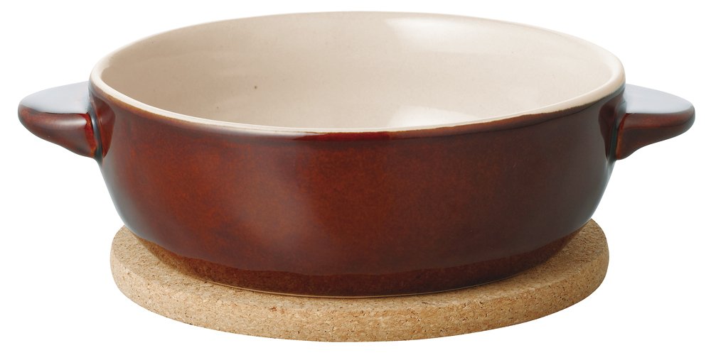 KINTO 16476 Heat-Resistant Round Au Gratin Dish - Oven, Microwave & Dishwasher Safe Ceramic Bakeware for Tea, Desserts & Casseroles | Perfect for Baking, Serving & Entertaining