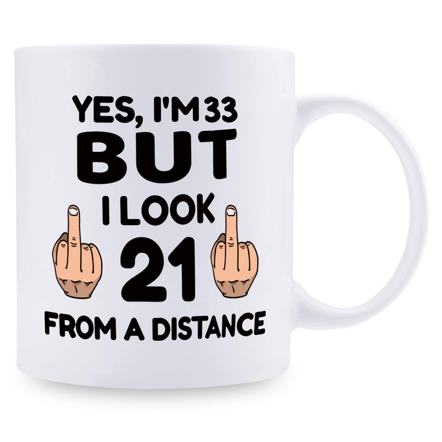 33rd Birthday Gifts for Women - 1986 Vintage Coffee Mug for 33 Year Old Women | 11oz Ceramic Cup for Mom, Wife, Sister, Friend, Coworker | Perfect for Office, Home & Birthday Celebrations