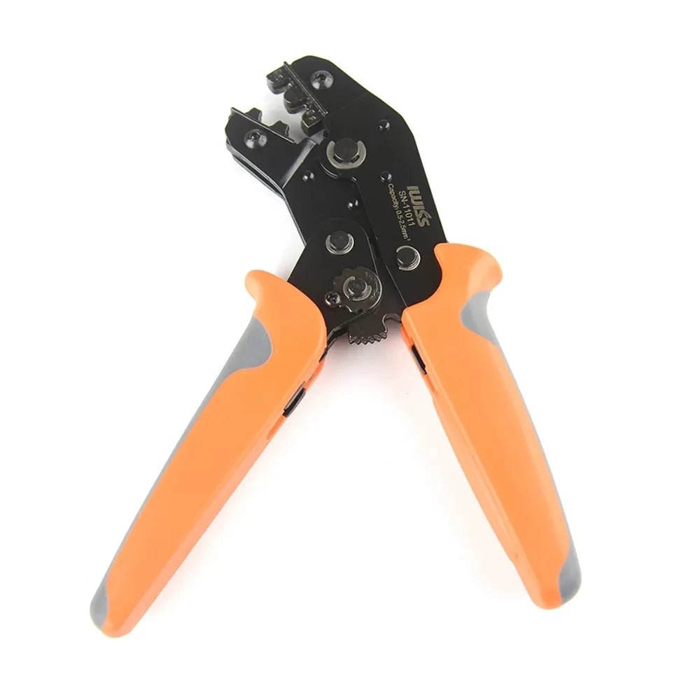 SN 11011 Ratchet Wire Crimper Tool for AWG20-14 Non-Insulated Tabs and Receptacles - Professional Electrical Connector Crimping for Automotive, Marine & DIY Projects