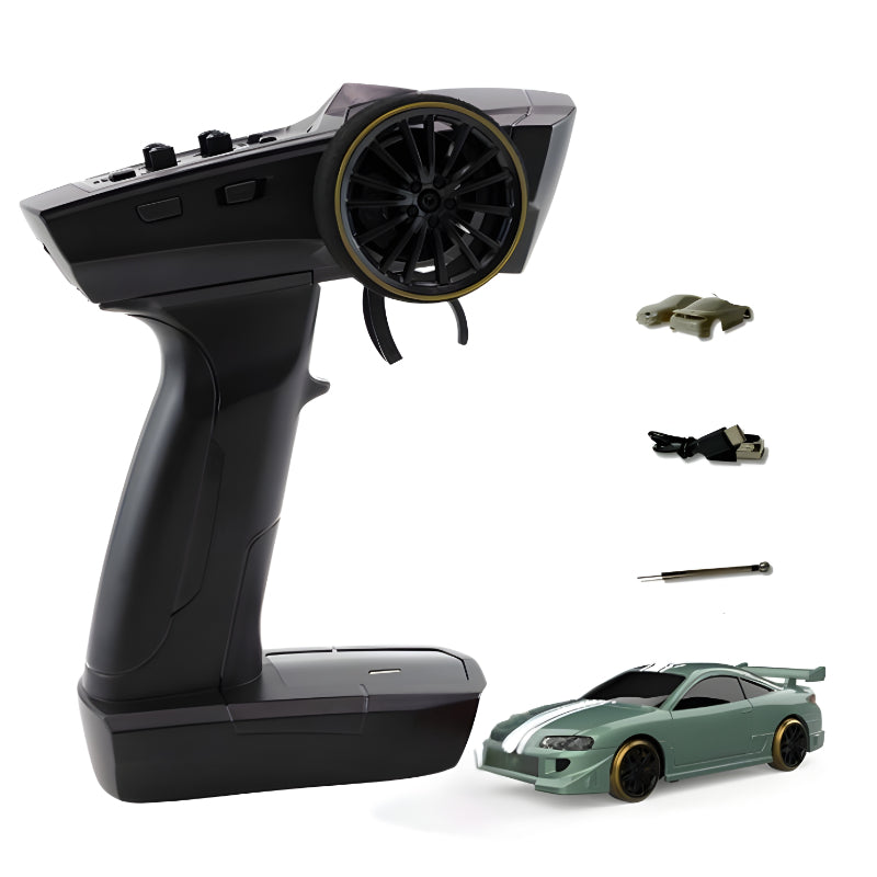 Mini RC Drift Car Set with USB-C Fast Charging - High Speed Remote Control Toy Car for Kids & Adults - Perfect for Indoor Racing, Drifting Practice, and Backyard Play