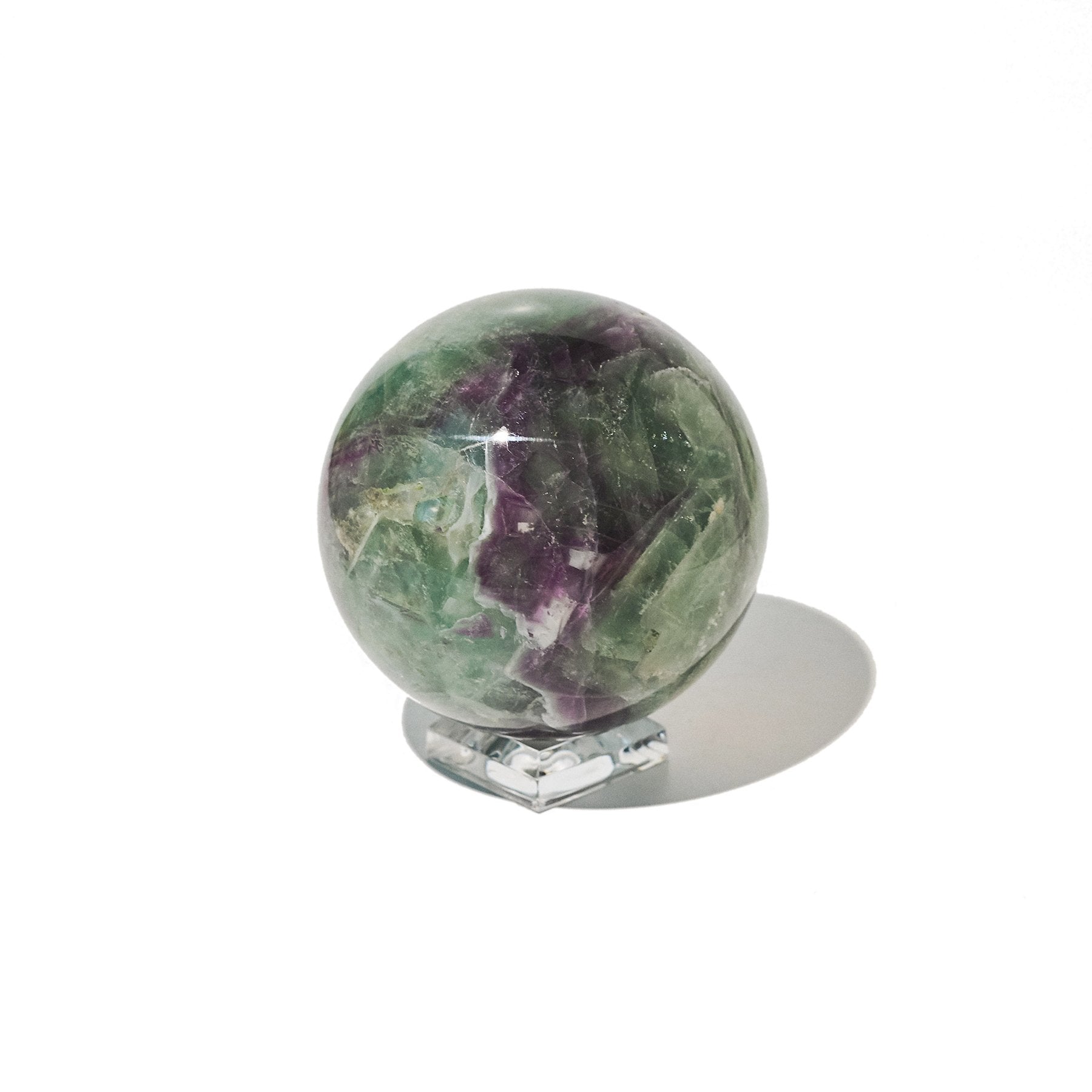 Natural Fluorite Crystal Sphere - Healing Stone for Meditation, Energy Balancing & Home Decor | Perfect for Reiki, Feng Shui & Spiritual Practices