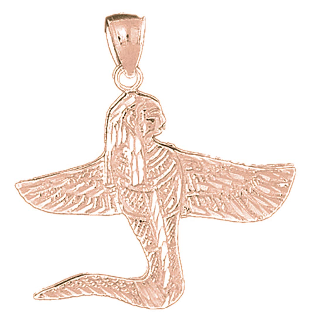 14K Rose Gold Sphinx Pendant Necklace - 38mm Egyptian Jewelry for Women & Men - Perfect for Gifts, Parties & Ancient History Lovers