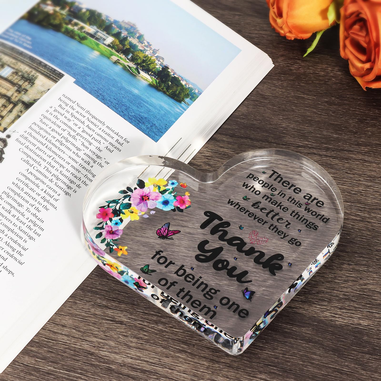 Thoughtful Thank You Gifts for Women - Teacher Appreciation, Birthday, Office Staff & Coworker Farewell Gifts - Inspirational Decorative Signs & Plaques for Home or Office Decor