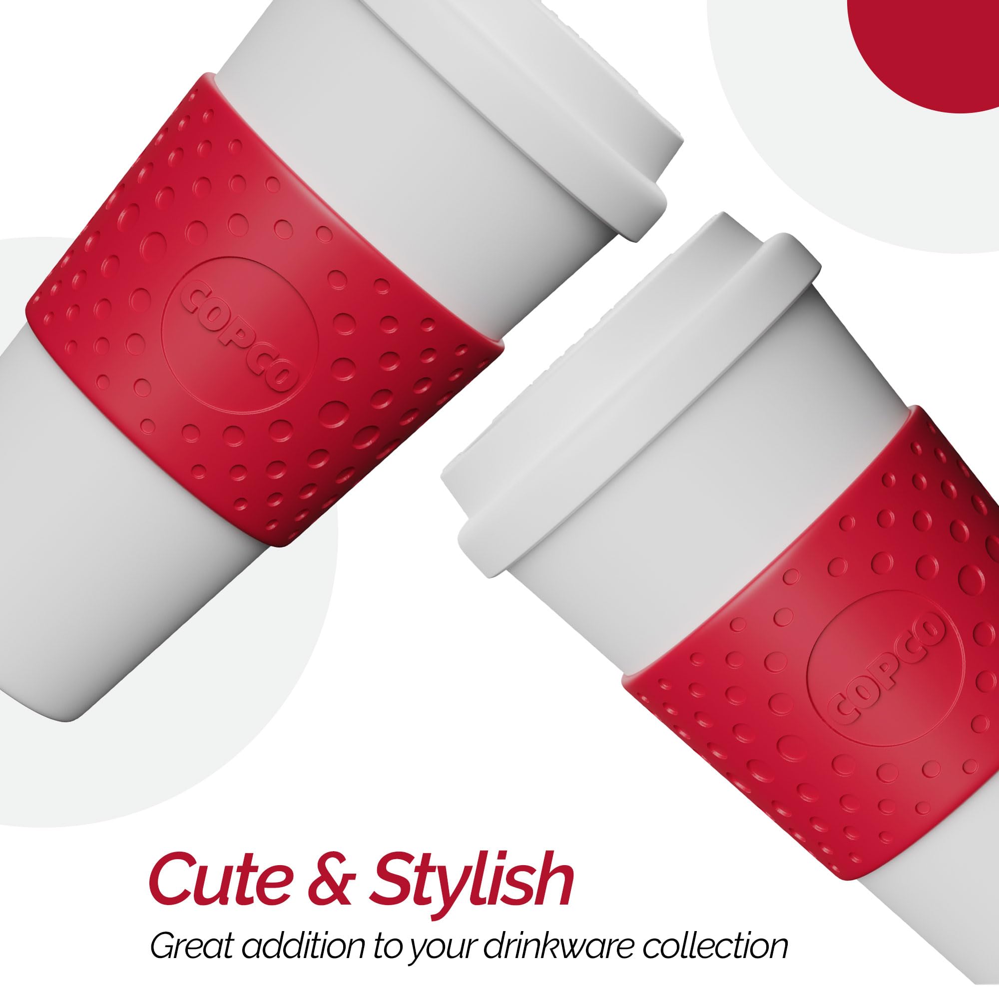 Copco Acadia 16-Oz Insulated Travel Mug with Leak-Proof Lid - Cherry Red for Coffee, Tea & Hot Drinks - Perfect for Commuting, Camping & Office Use
