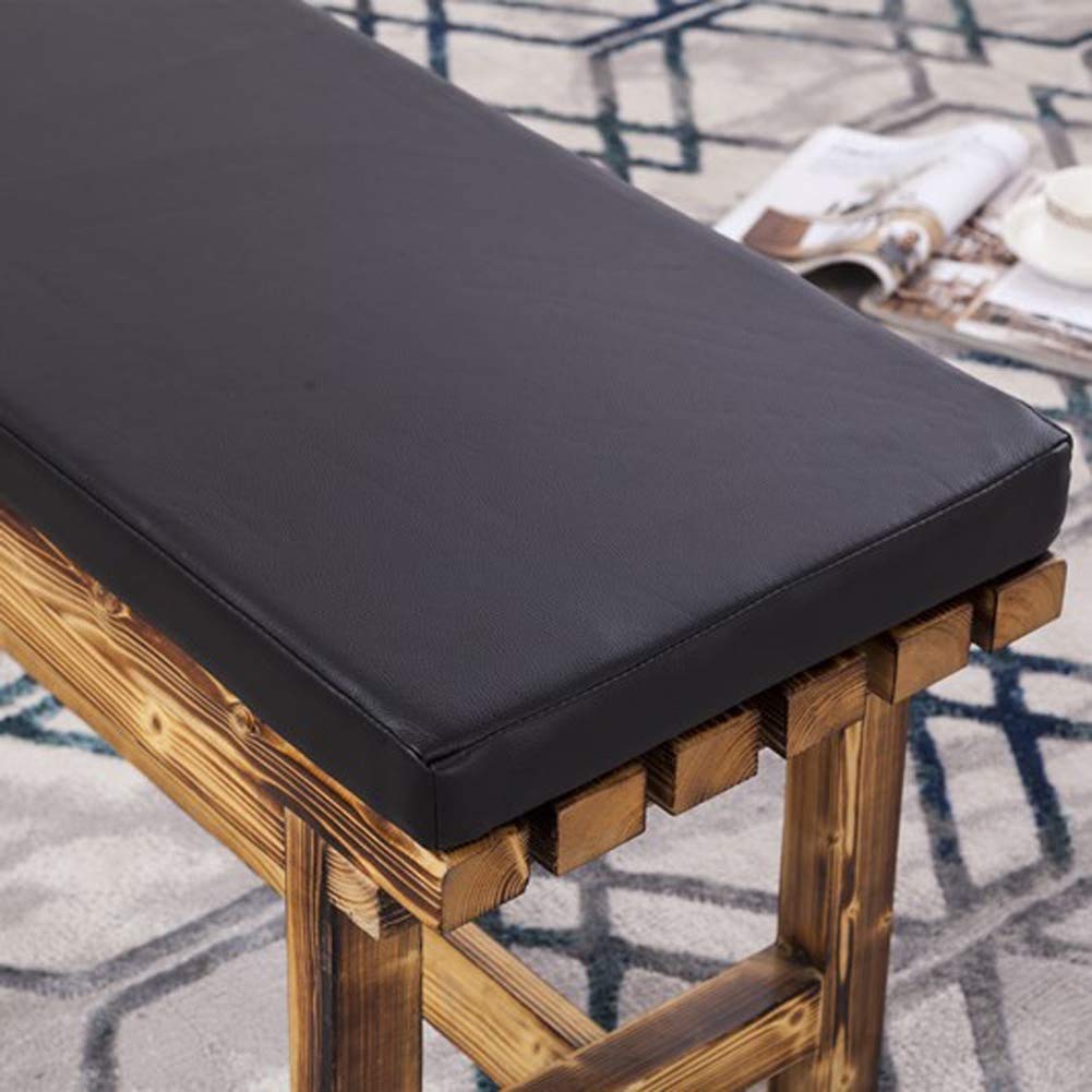 Premium PU Leather Bench Cushion - Water-Resistant Luxury Patio Seat Pad for Outdoor Garden, Swing & Settee - Non-Slip Indoor Wooden Stool Cushion - Perfect for Patio Furniture, Deck Chairs & Entryway Shoe Benches