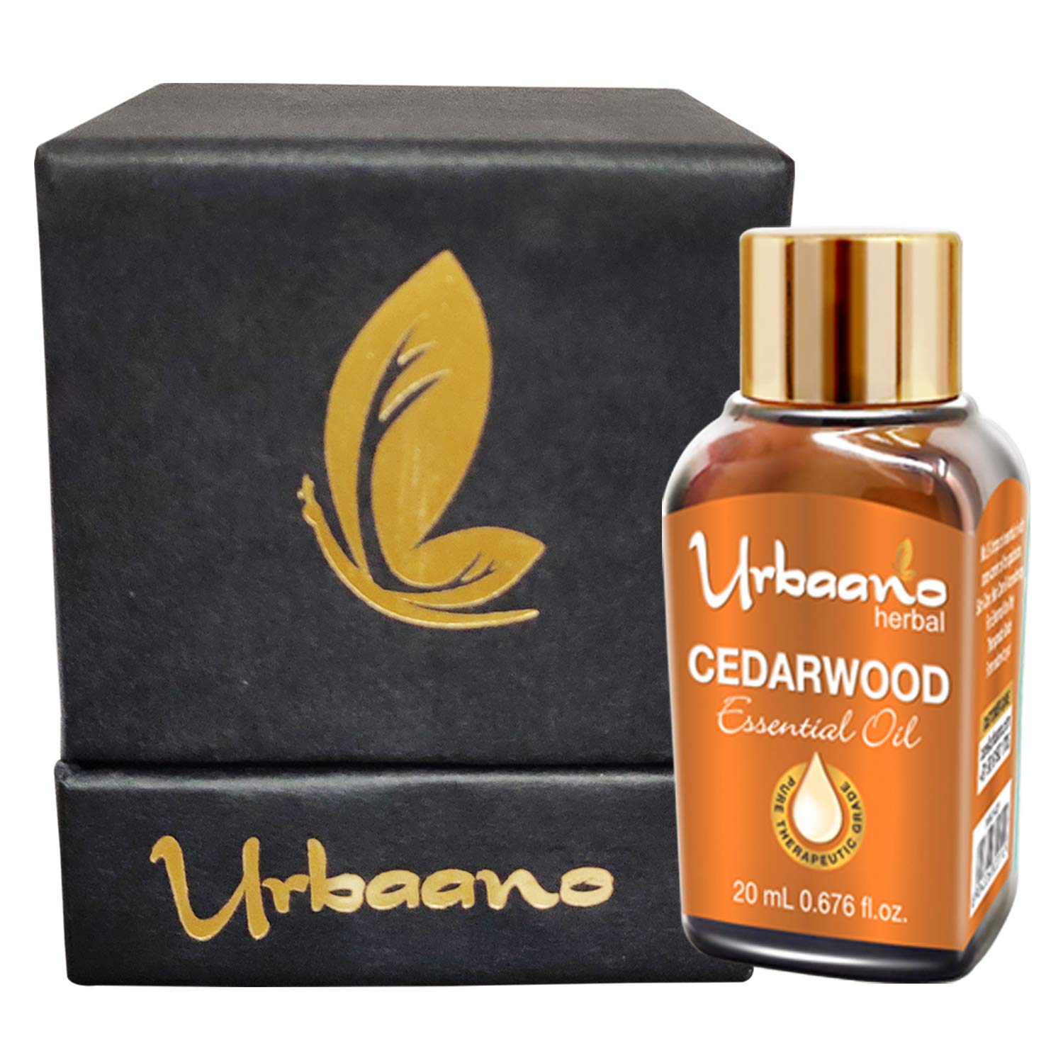 100% Pure Cedarwood Essential Oil for Face, Skin & Hair Care - Therapeutic Grade, Undiluted, No Additives - Aromatherapy, Relaxation & Massage - 20ml in Elegant Gift Pack