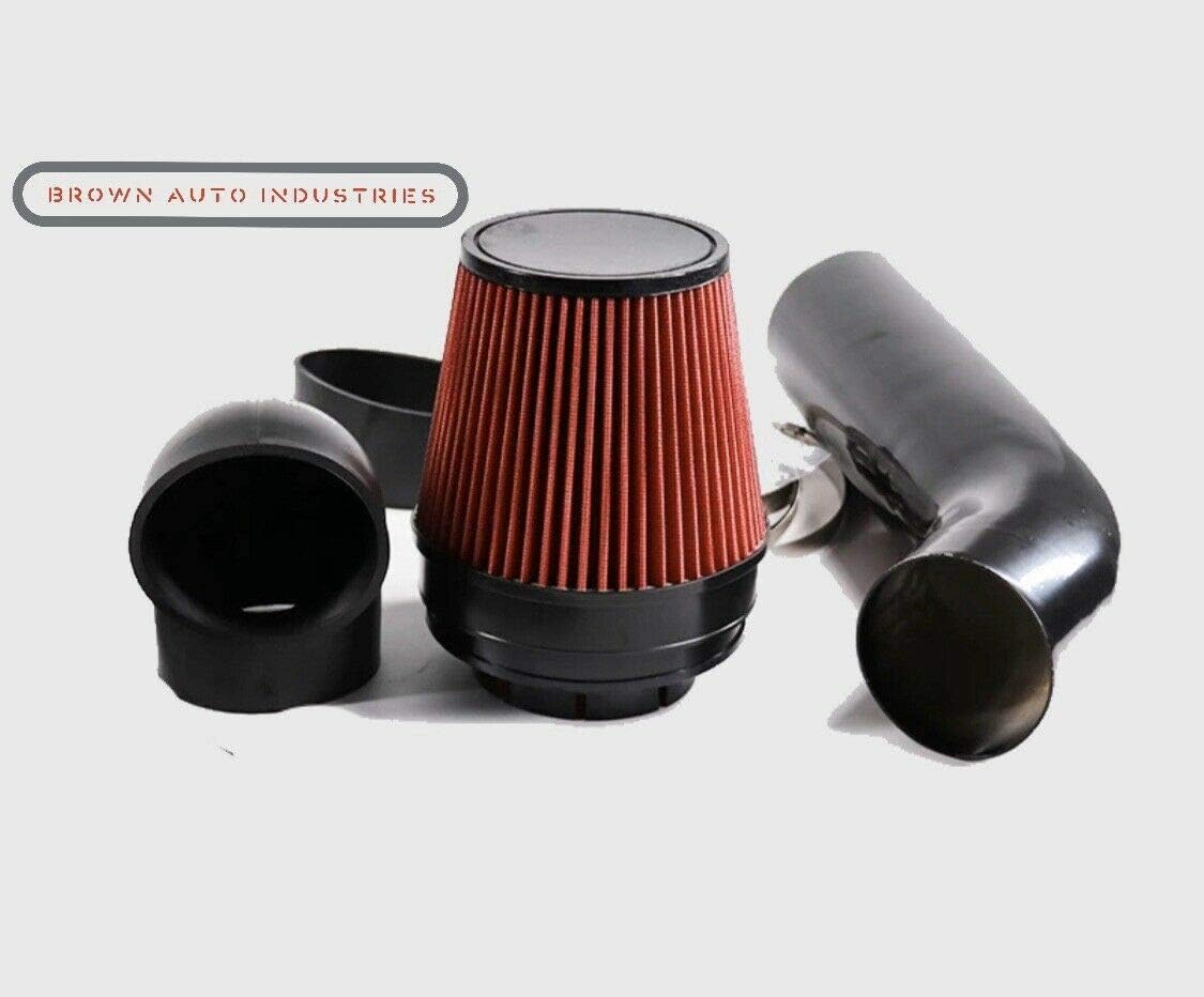 LS Swap Cold Air Intake Kit - Universal Fit for LS1 LS2 LSX Engines - Black Performance Air Intake System - Compatible with Camaro, Chevelle, GTO, Monte Carlo, Caprice - Perfect for Restomod Projects & Street Performance Upgrades