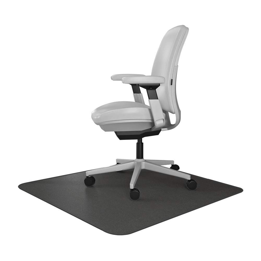 Resilia Office Desk Chair Mat for Low Pile Carpet - Non-Slip Grippers, Black 36