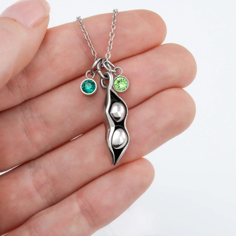 Birthstone Necklace for Mom - Personalized Mother's Day Gift from Daughter or Son - Engraved Message Card & Gift Box Included - Perfect for Birthday, Anniversary & Special Occasions