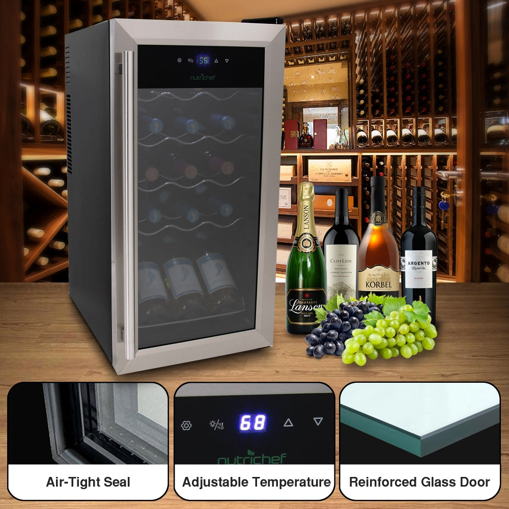 Best Electric Wine Cooler - 12 Bottle Capacity, Dual Zone Cooling, Quiet Operation - Perfect for Home, Office, or Wine Cellar Storage