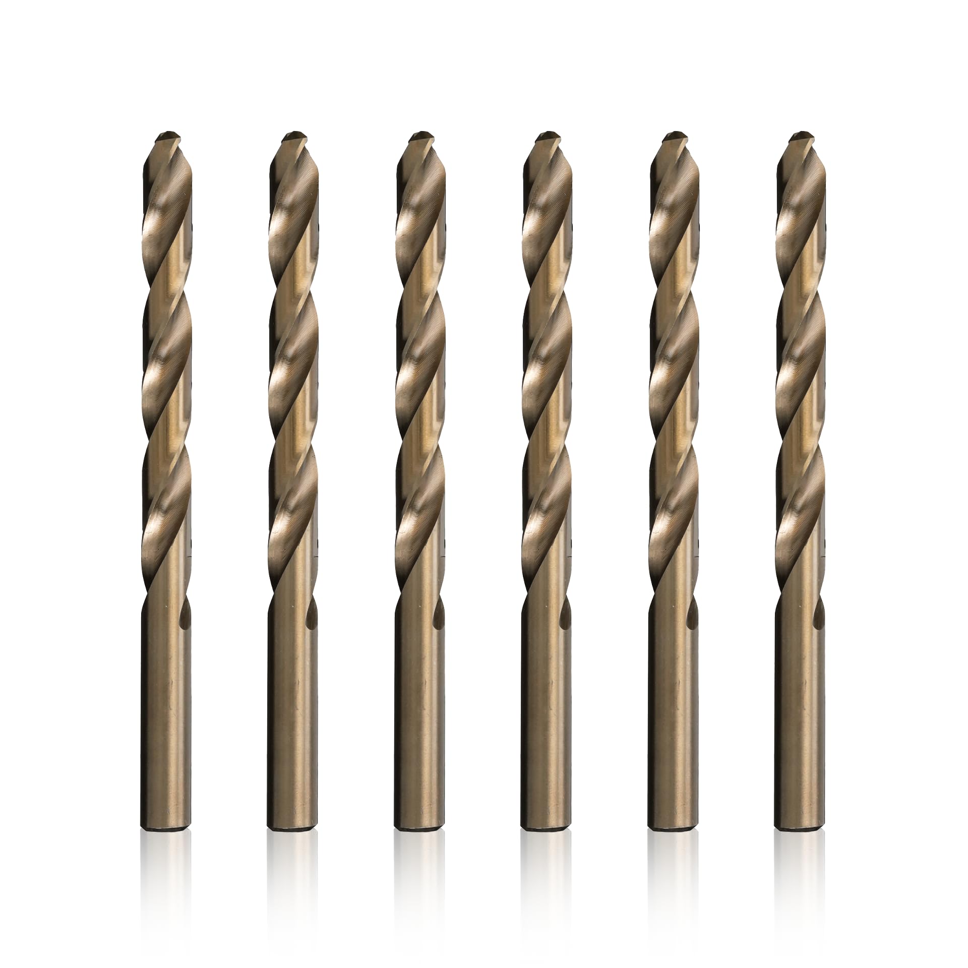 Drill America Y Cobalt Heavy Duty Drill Bit Set - 6-Piece D/ACO Series for Metal, Wood & Concrete - High Speed Steel Drill Bits for Professional & DIY Projects