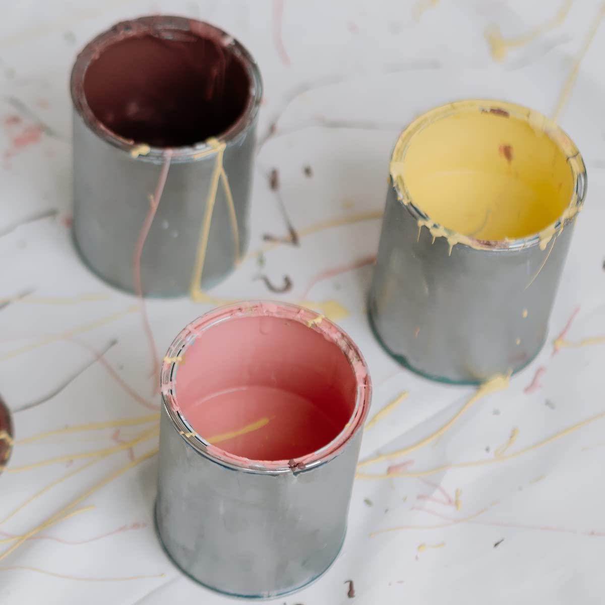8-Piece 1 Pint Empty Metal Paint Cans with Lids (2 Cup Capacity) - DIY Paint Storage Containers for Artists, Hobbyists & Home Improvement Projects - Perfect for Acrylics, Oil Paints & Craft Supplies Organization
