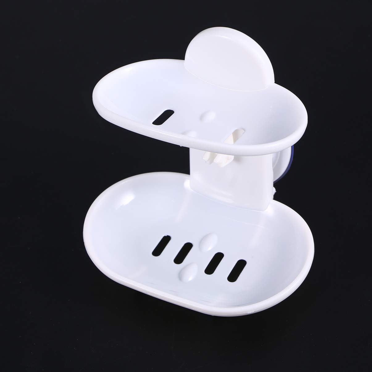 TOPBATHY Wall Mounted Suction Cup Soap Dish - Double Shower Soap Holder for Bathroom, Kitchen Sink | Rustproof & Space-Saving Bathroom Organizer (Perfect for Showers, Bathtubs, and Vanities)