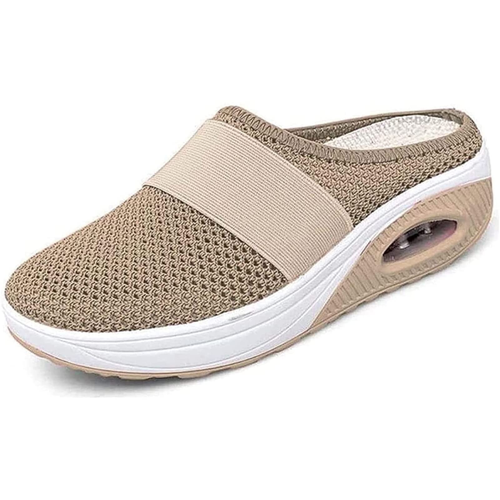 VJQB Women's Air Cushion Slip-On Walking Shoes - Orthopedic & Diabetic Comfort Sneakers for Plantar Fasciitis Relief - Perfect for Walking, Travel & Everyday Wear