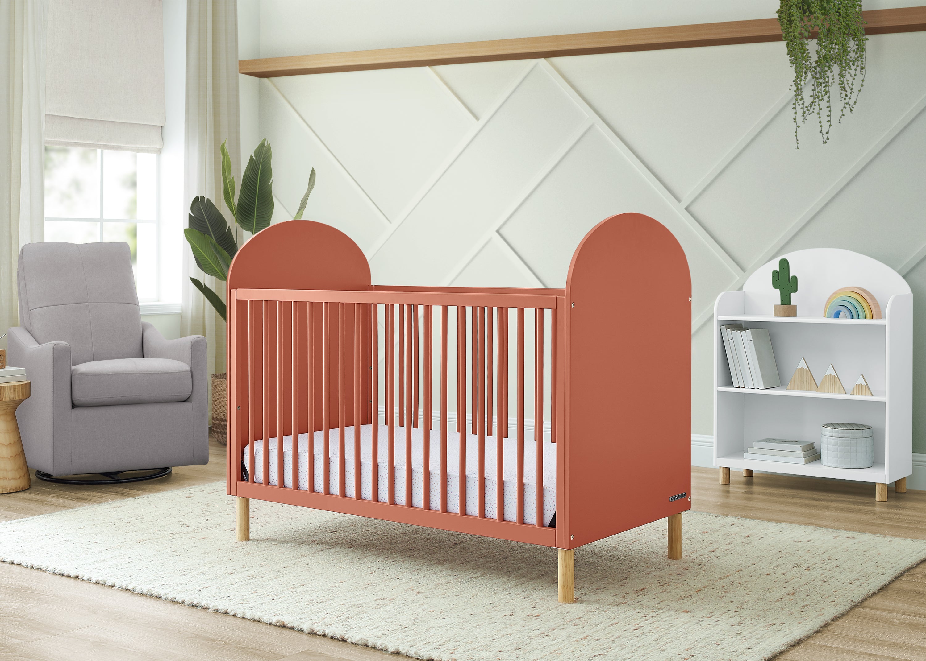 Reese 4-in-1 Convertible Baby Crib - Toddler Bed, Daybed & Full-Size Bed | Safe & Stylish Nursery Furniture for Newborns to Teens | Perfect for Small Spaces & Growing Families