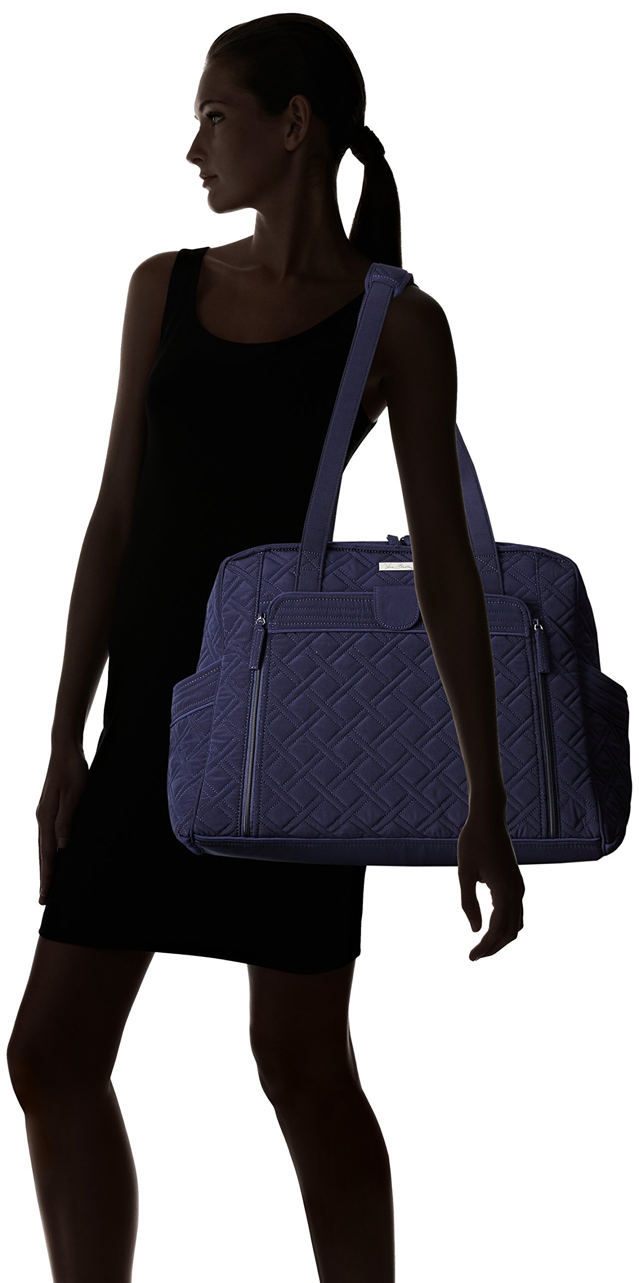 Vera Bradley Women's Large Polyester Baby Diaper Bag - Stylish & Spacious Tote for Moms, Perfect for Travel, Shopping & Everyday Use