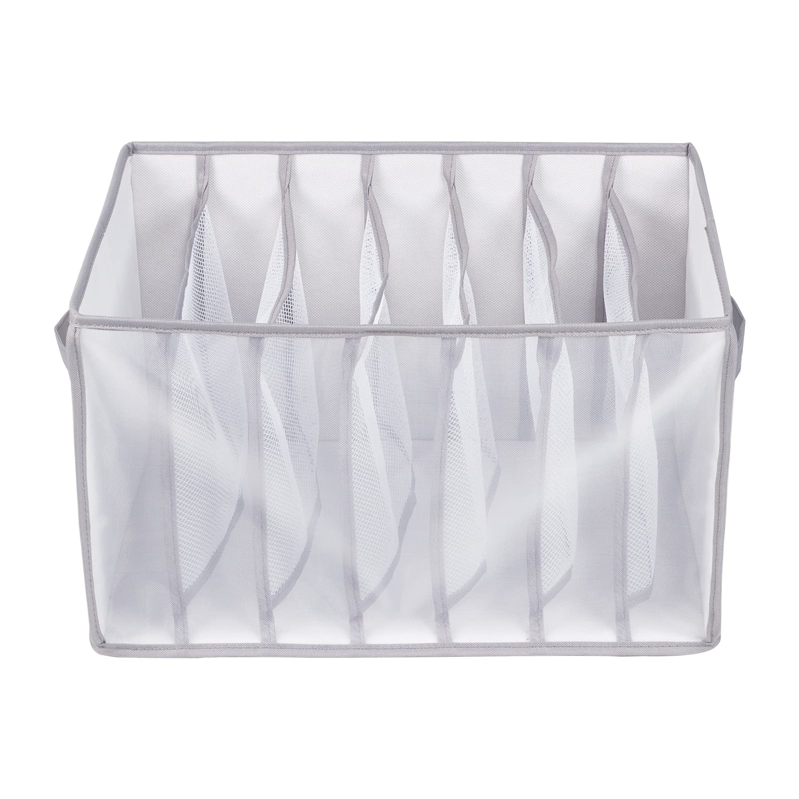 Univivi Extra Large 7-Grid Wardrobe Organizer - Portable Closet Storage for Pants, Sweaters, T-Shirts, Underwear & Hoodies | Space-Saving Clothes Hanger for Bedroom, Dorm, Travel | Set of 2