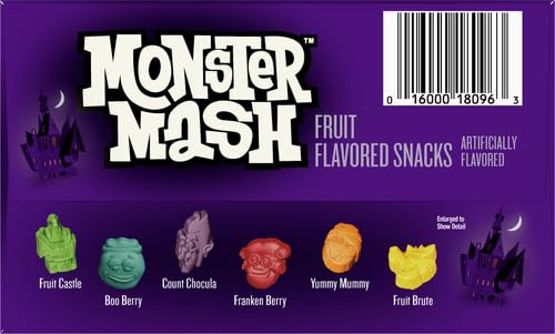 Monster Mash Spooky Berry Fruit Flavored Snacks - Gluten Free Treat Pouches (28 Count) | Halloween Party Favors, School Snacks & On-the-Go Healthy Treats
