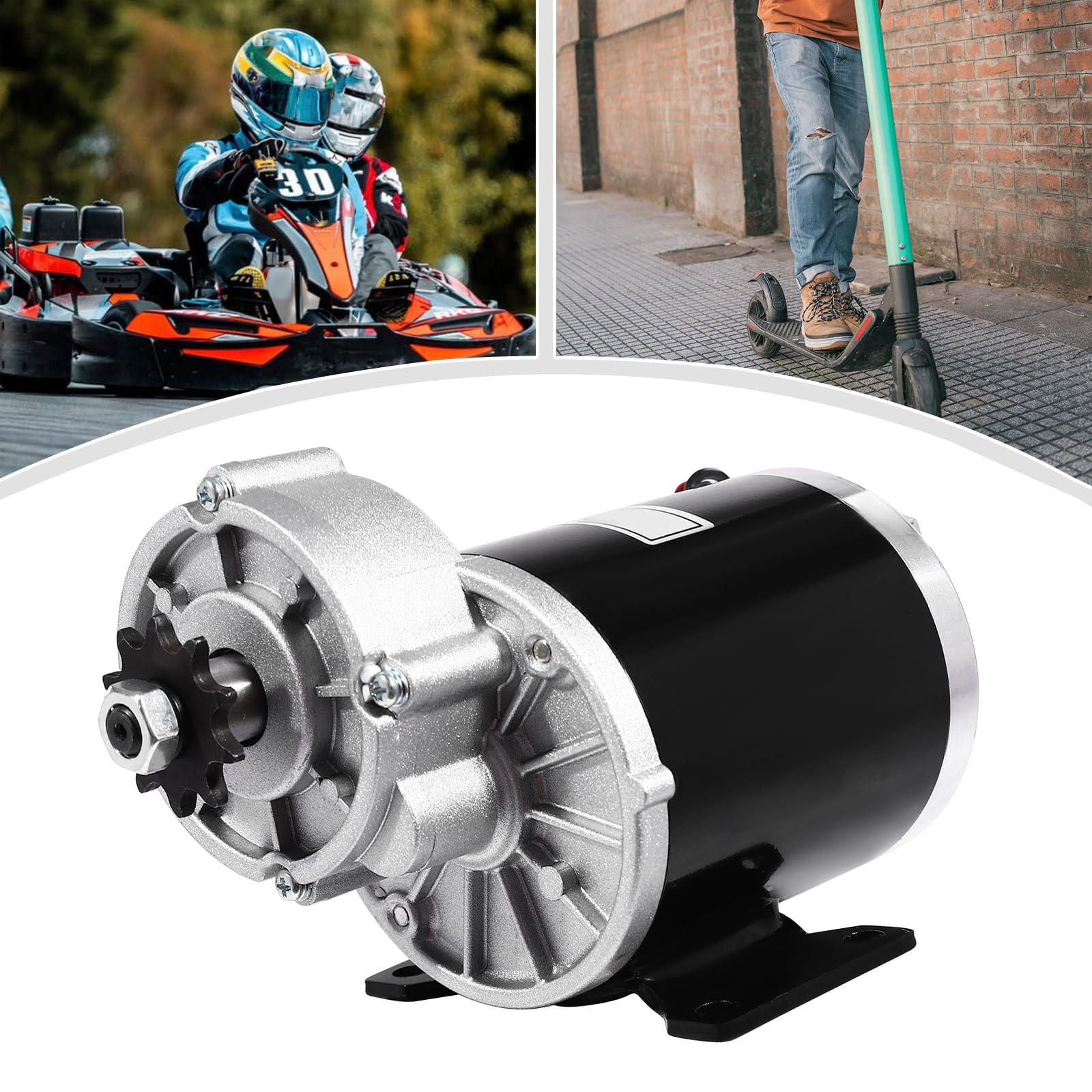 600W 48V DC Gear Reduction Electric Motor - 450RPM High Torque Brushed Motor for E-Bikes, Scooters & DIY Projects | Perfect for Electric Bicycle Conversions & Power Wheels Upgrades