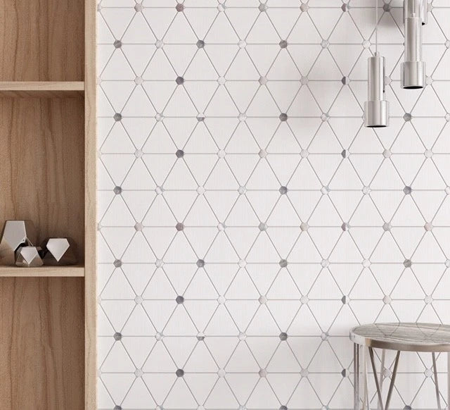 Luminous Pearls Mosaic Tiles - Pearl & Marble Elegance for Bathroom, Kitchen Backsplash & Pool Design | Southsea Pearls Collection