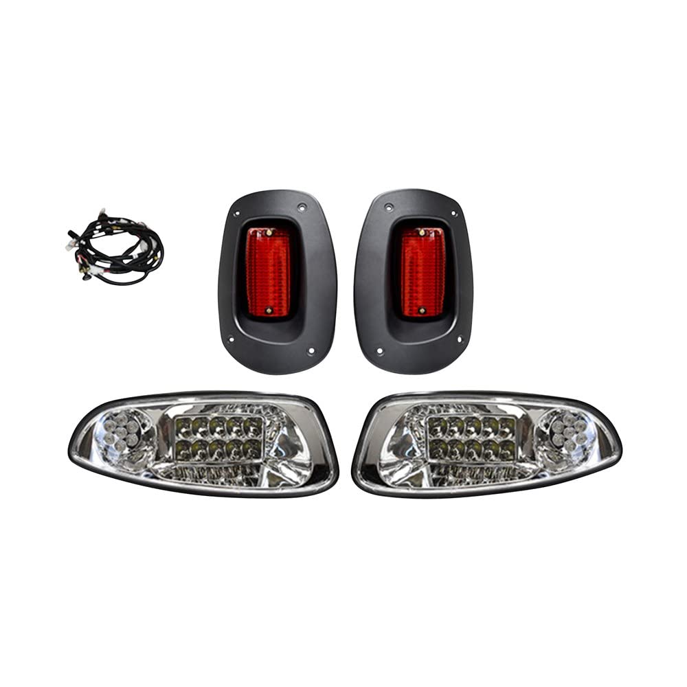 EZGO RXV 2007-2015 Golf Cart LED Headlight & Taillight Kit - Adjustable Brightness for Night Driving & Golf Course Safety