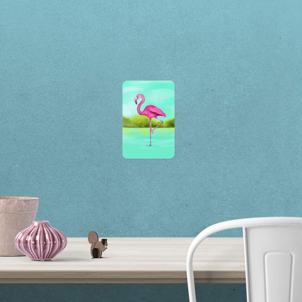 Pink Flamingo in Water Wall Art Sign - Tropical Decor for Home, Office & Business - Perfect for Beach House, Pool Area & Tiki Bar Decorations