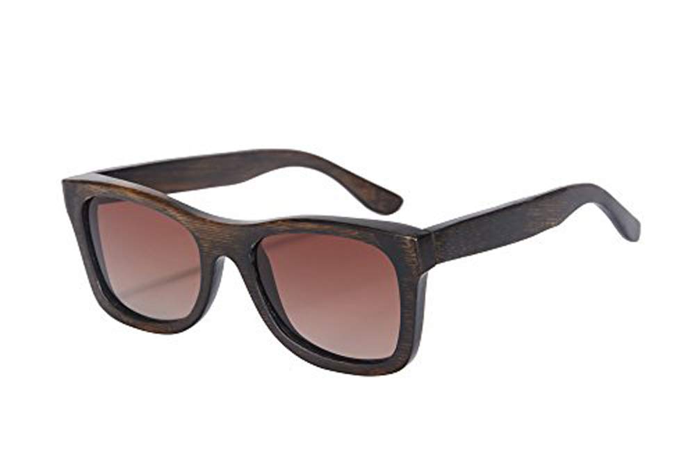 SHINU Genuine Wood Frame Polarized Sunglasses for Men - Classic Z6001 Style - Perfect for Outdoor Activities, Driving, and Beach Vacations