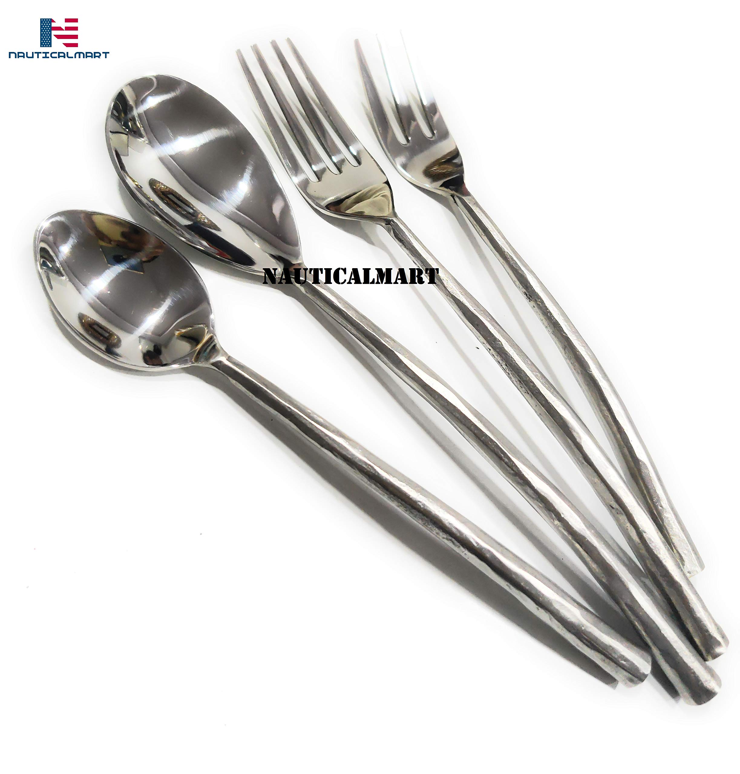 Premium Stainless Steel Flatware Cutlery Set - 18/10 Mirror Polished Silverware Utensils for Dining - Dishwasher Safe Knife Fork Spoon Set - Perfect for Everyday Meals, Dinner Parties & Restaurant Use
