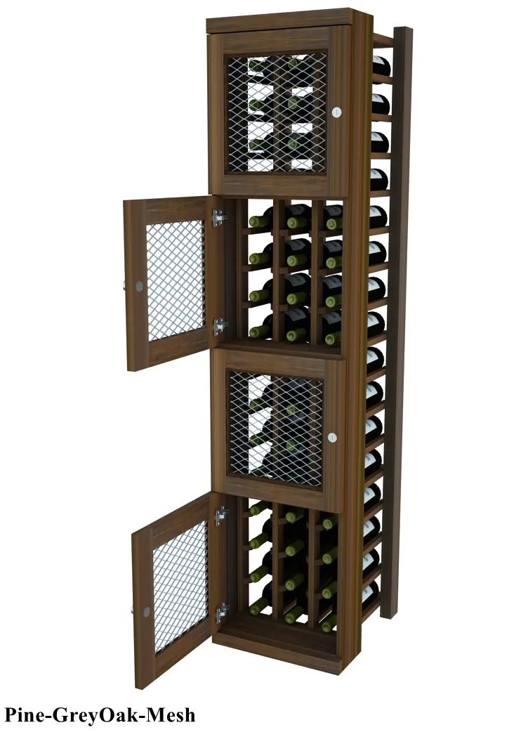 Vinostor 4-Bottle Locking Wine Storage Locker - 57 5/8