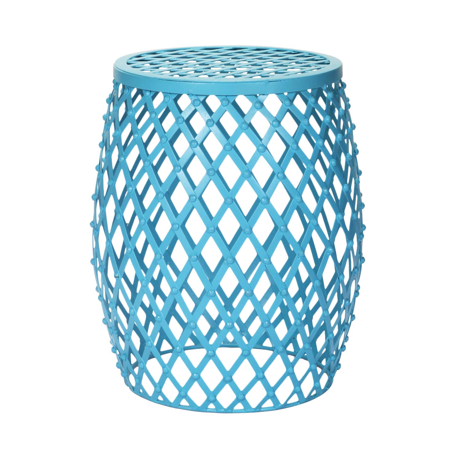 Furnistar Modern 15-inch Light Blue End Table - Accent Table, Side Table or Plant Stand for Living Room, Patio, Bedroom Indoor & Outdoor Use