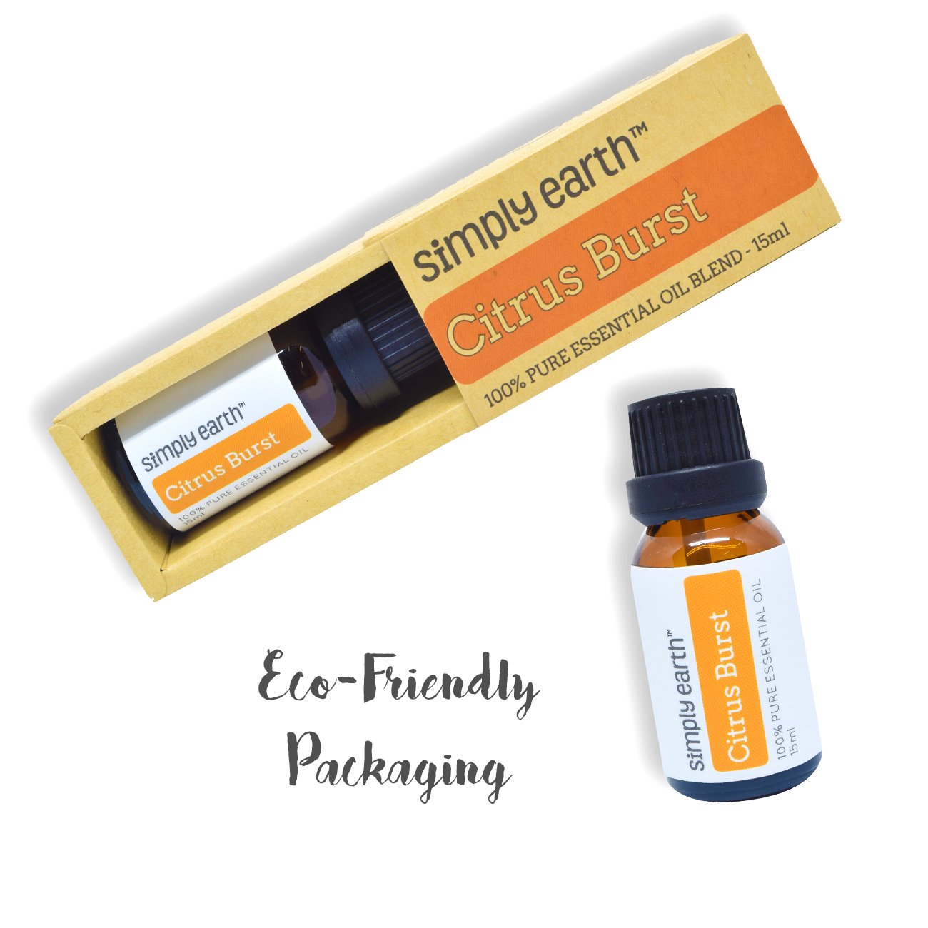 Simply Earth 100% Pure Therapeutic Grade Citrus Burst Essential Oil Blend - 15ml for Aromatherapy, Diffuser & DIY Skincare