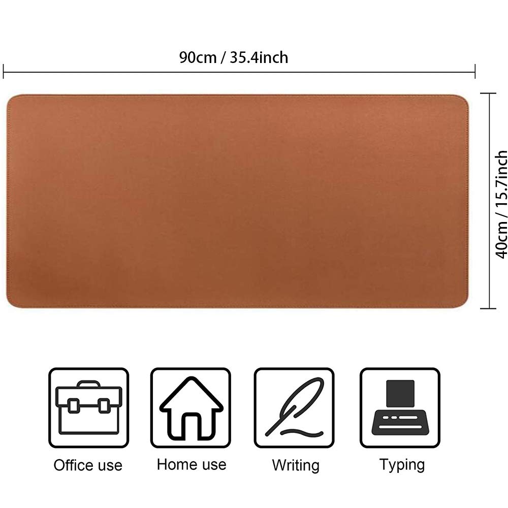 Premium PU Leather Desk Pad Protector 35.5