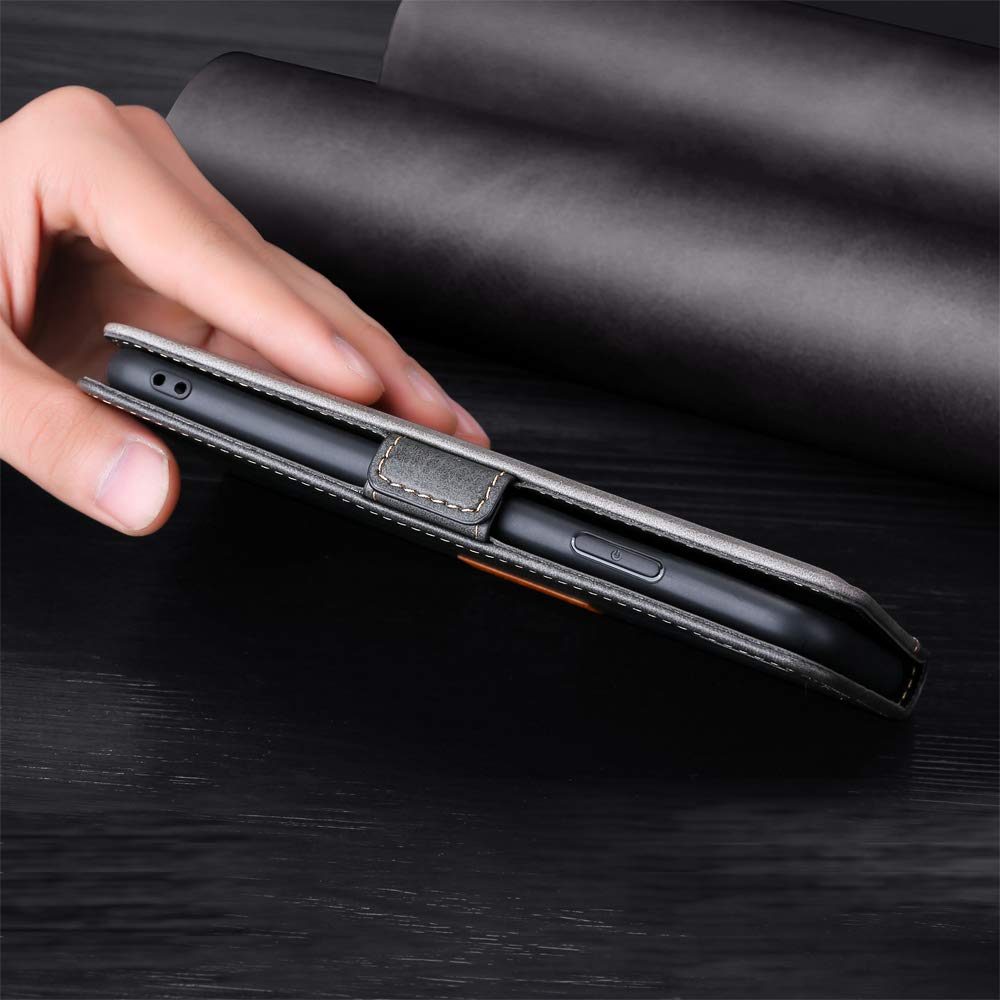 Premium Flip Stand Case for ZTE Blade 11 Prime & Blade A71 - Shockproof Protective Cover with Card Slots (Black) - Perfect for Work, Travel & Hands-Free Viewing