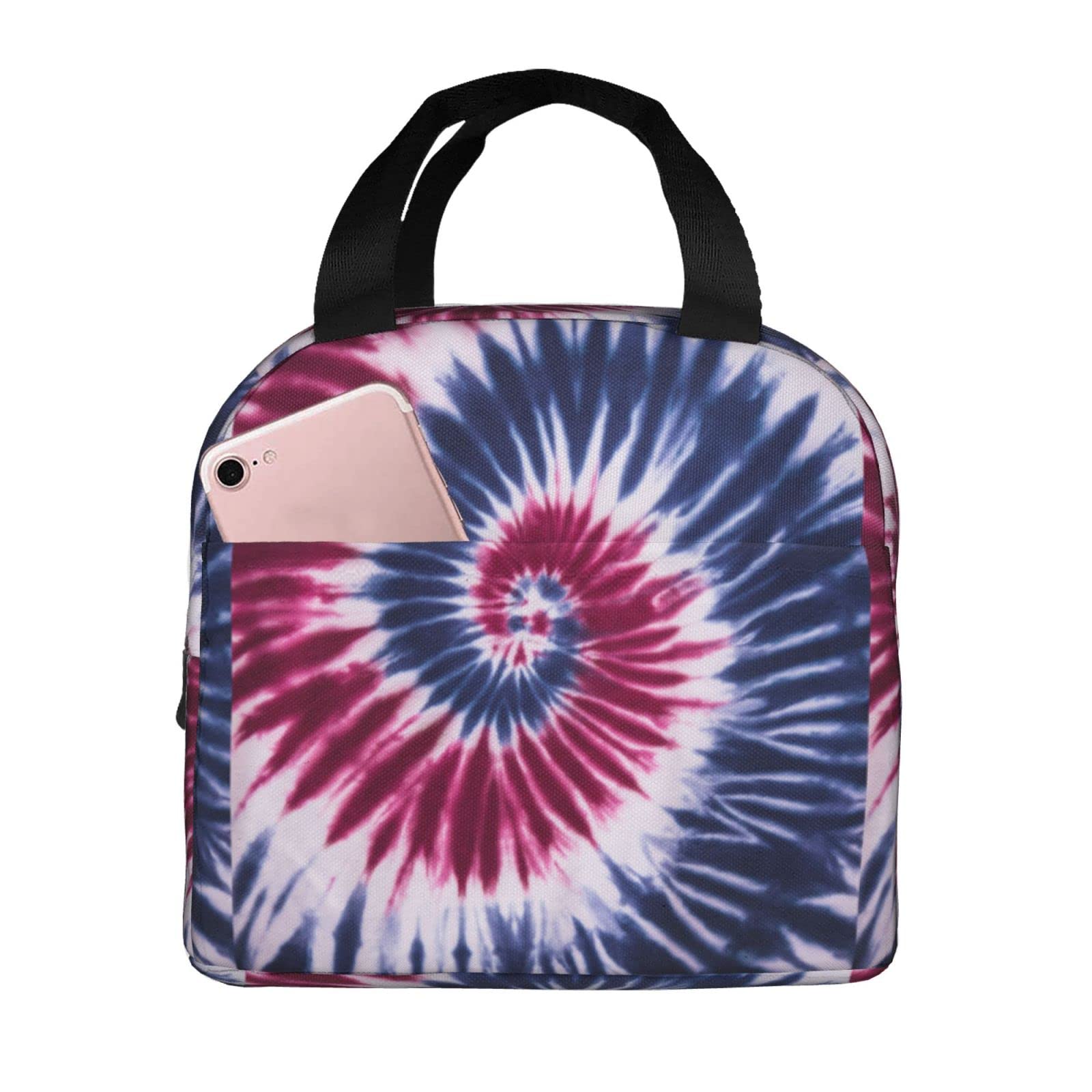 Eco-Friendly Tie Dye Insulated Lunch Bag - Reusable Cooler Tote for Men & Women - Perfect for Office, School, Picnic & Outdoor Activities