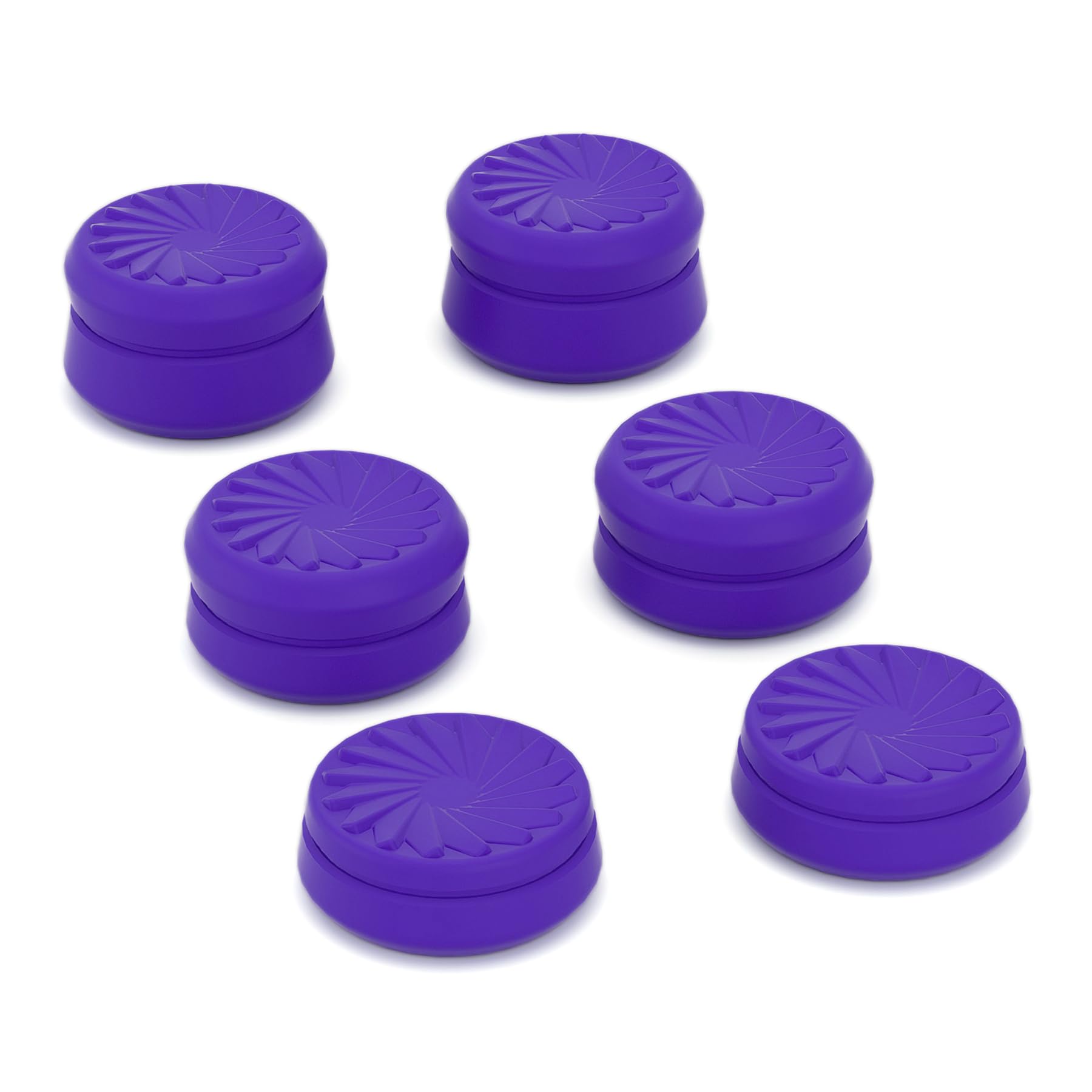 PlayVital Thumb Grip Cushion Caps for PS5/PS4, Xbox Series X/S/One, Switch Pro & Elite Series 2 Controllers - 3 Pairs, Purple - Enhance Gaming Comfort for Long Sessions