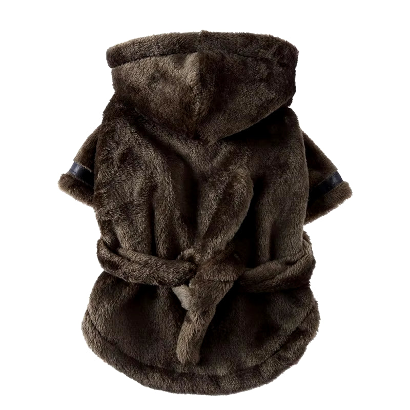 Soft Cotton Hooded Dog Bathrobe - Absorbent Pet Towel Pajama with Hood for Small & Large Dogs - Perfect for Bath Time, Grooming & Relaxing at Home