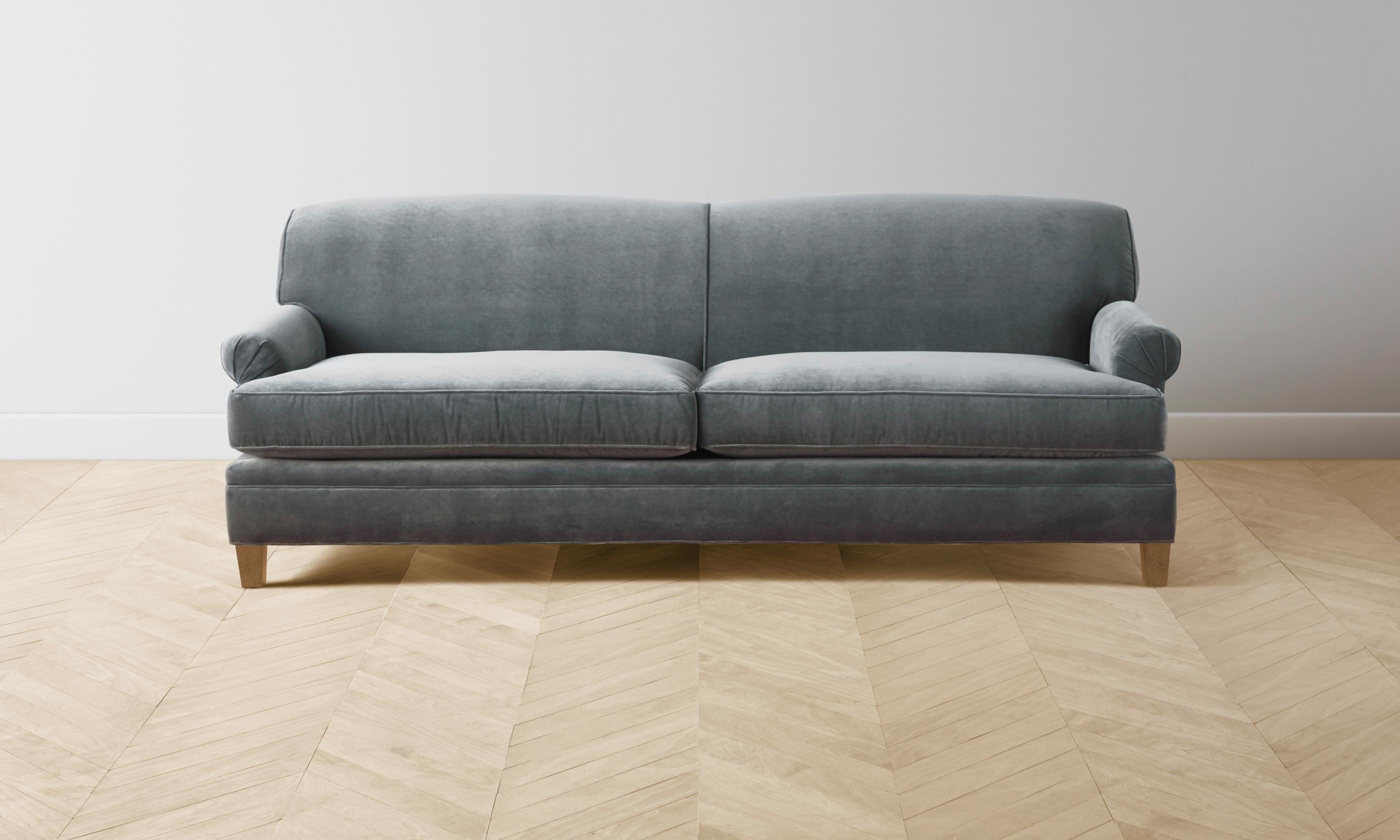 Carmine Sofa - Luxe Performance Velvet in Seafoam Green | Modern Living Room Furniture for Small Spaces & Apartments
