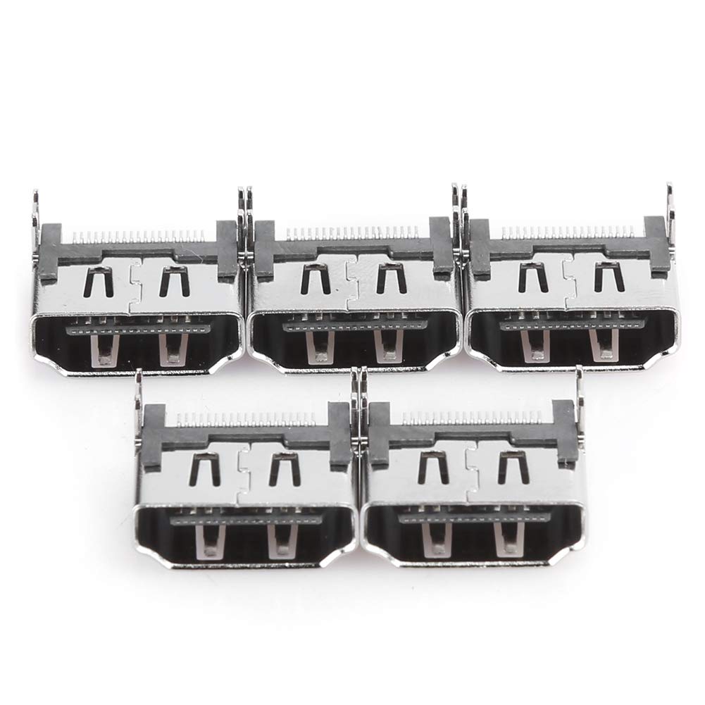 5-Pack HDMI Port Display Socket Jack Connector Replacement for Sony PlayStation 4 PS4 - Gaming Console Accessories for Enhanced Connectivity & Durability - Perfect for PS4 Repair & Maintenance