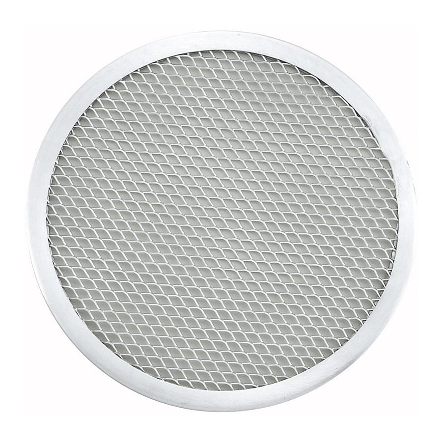 Winco 9-Inch Aluminum Pizza Screen - Perfect for Baking Crispy Crust Pizzas in Commercial & Home Ovens