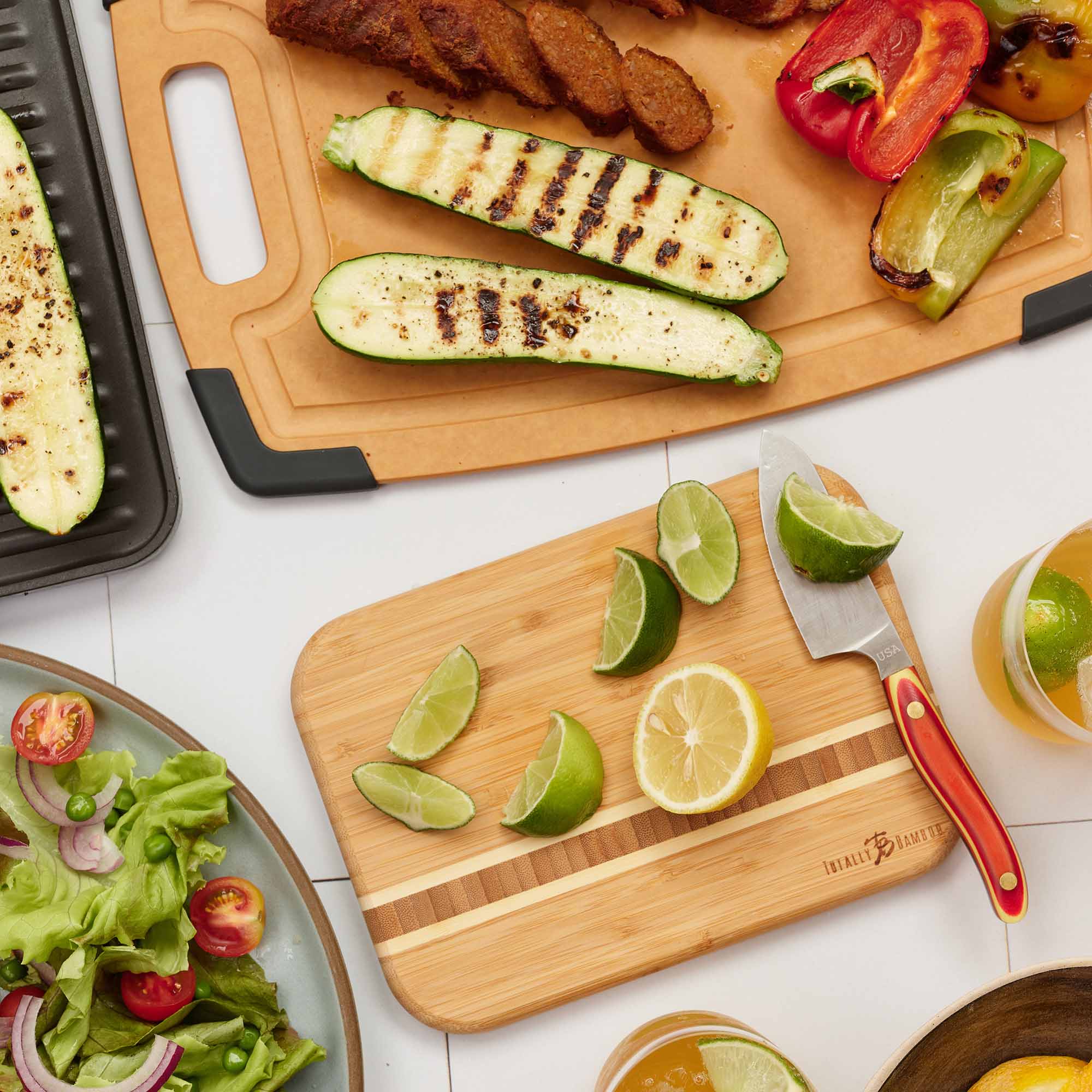 Premium Barbados Small Cutting Board - 9 x 6.5 Inches, Durable Bamboo Wood for Kitchen, Perfect for Chopping Fruits, Vegetables & Cheese - Ideal for Home Cooking, Camping & Small Kitchen Spaces