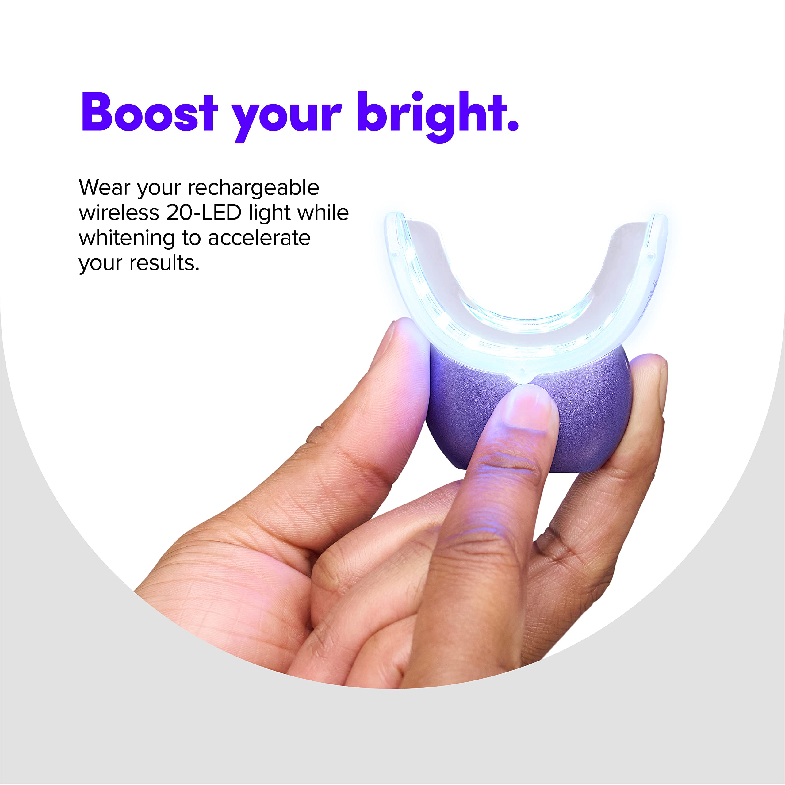 SmileDirectClub Professional Teeth Whitening Kit with Wireless LED Light & 1 Gel Pen - Pain-Free, Enamel Safe, Whitens Up to 9 Shades in 1 Week - Perfect for Home Use, Travel, and Special Occasions