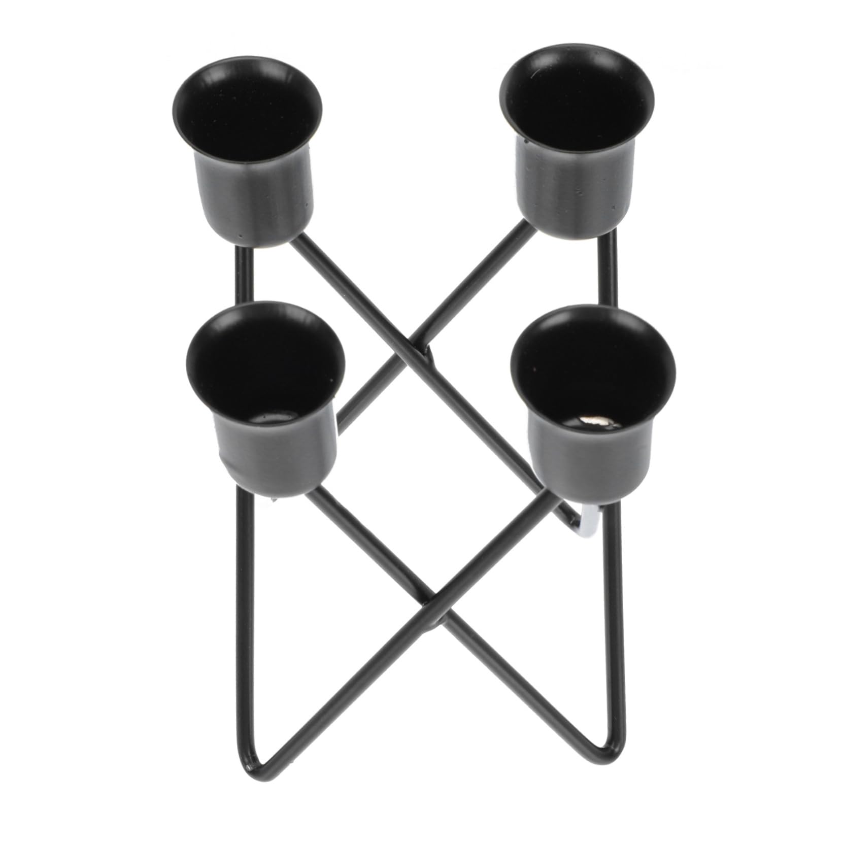 VOSAREA Wrought Iron Candle Holder - 1pc Vintage Candelabra Stand for Fireplace, Tabletop, and Desktop Decor - Elegant Candle Stand for Home, Wedding, and Restaurant Ambiance