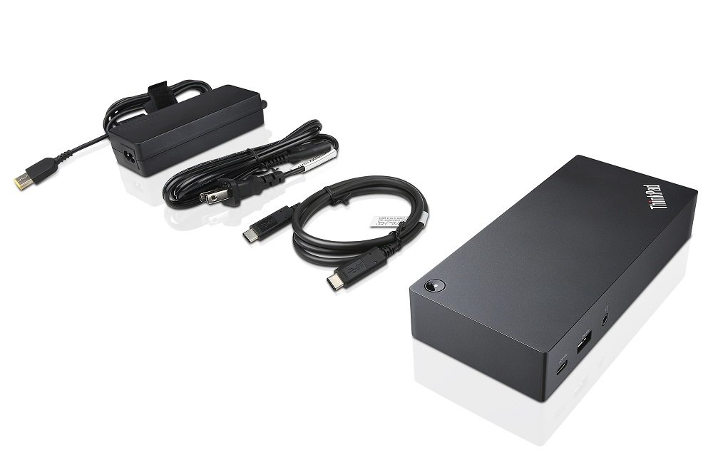 Lenovo 40A90090UK ThinkPad USB-C Docking Station - Universal Laptop Dock for UK/HK/SGP/SRI/MAS - Compatible with Multiple Laptops | Perfect for Home Office & Business Workspaces