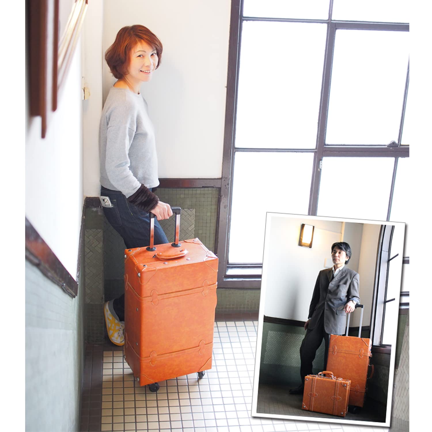 Vintage TSA Lock Suitcase - Retro Style Rolling Luggage with Secure TSA Combination Lock for Travel, Business Trips & Weekend Getaways