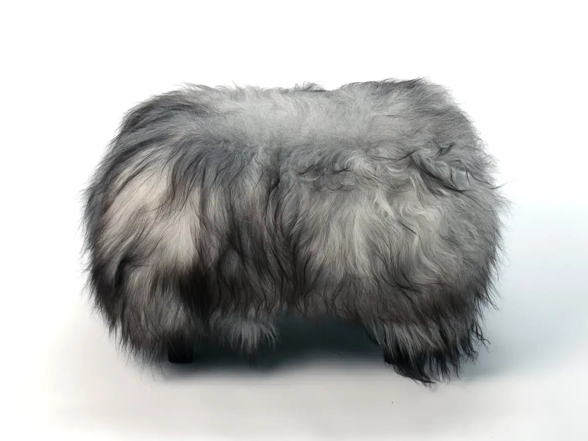 Premium Yeti Stool #1 - Soft Sheepskin Footstool 45x30x30cm - Cozy Home Decor for Living Room, Bedroom & Nursery - Perfect Ottoman for Relaxing & Foot Support