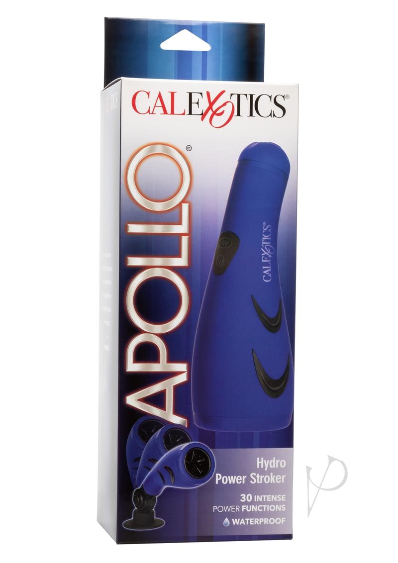 Apollo Hydro Power Stroker - 9.25 Inch Waterproof Silicone Masturbator for Men (Blue) - Perfect for Shower, Travel & Discreet Solo Pleasure