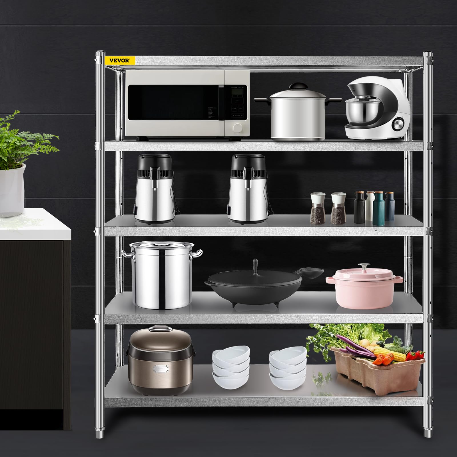 VEVOR 5-Tier Heavy Duty Storage Shelf - 70.9